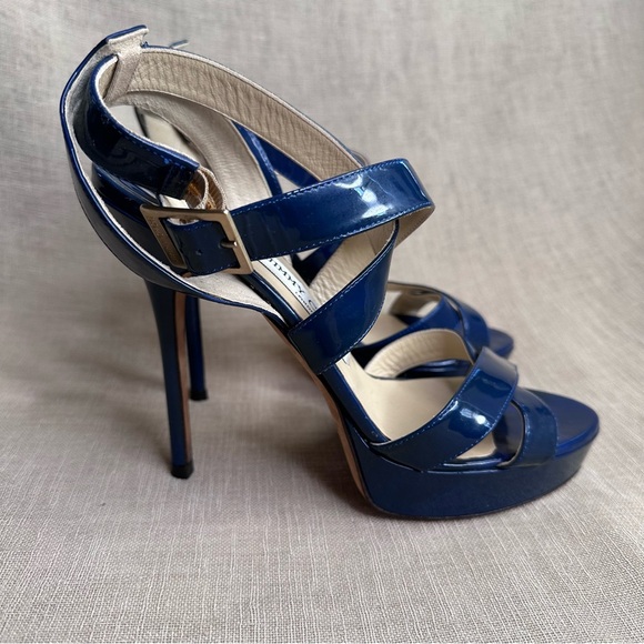 Jimmy Choo Vamp Stilettos Blue - Picture 5 of 12